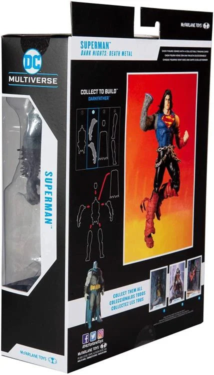 DC Multiverse Dark Nights: Death Metal Superman 7-Inch Action Figure - Collectible DC Comics Superhero Toy for Display & Play - Perfect for Fans, Collectors & Gift Giving