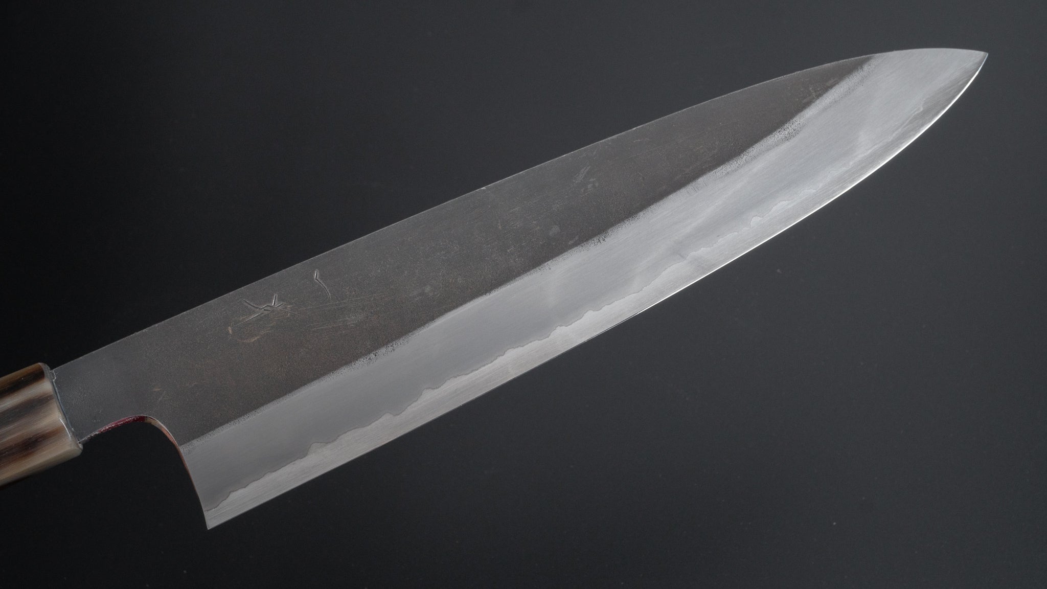 Hitohira Togashi White #1 Stainless Clad Kurouchi Gyuto 270mm Japanese Chef Knife with Taihei Ebony Handle - Perfect for Sushi, Meat Slicing & Professional Kitchen Use