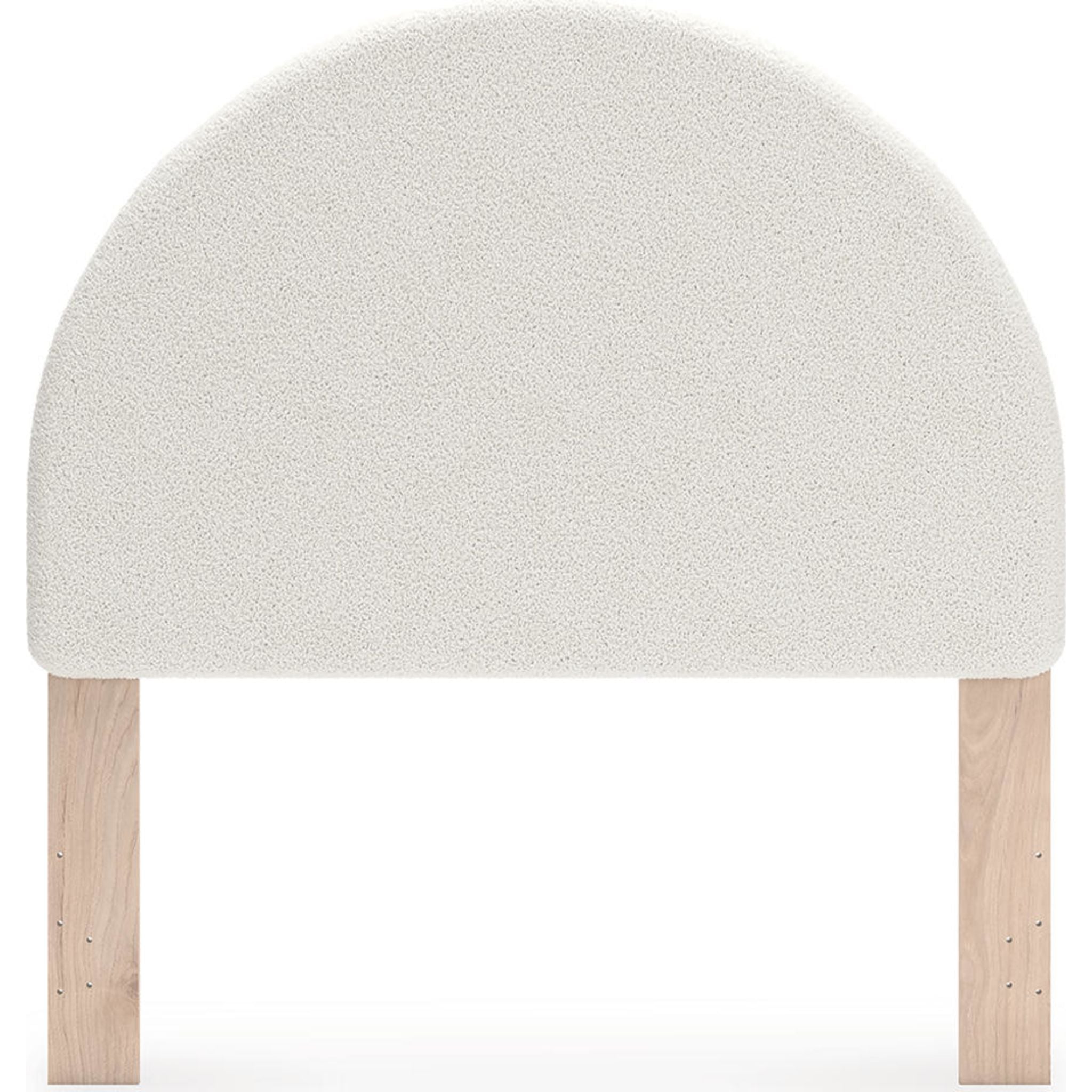 Arloster Upholstered Headboard - Queen Size White/Tan Fabric Bed Frame Headboard for Bedroom Decor & Master Suite Upgrade