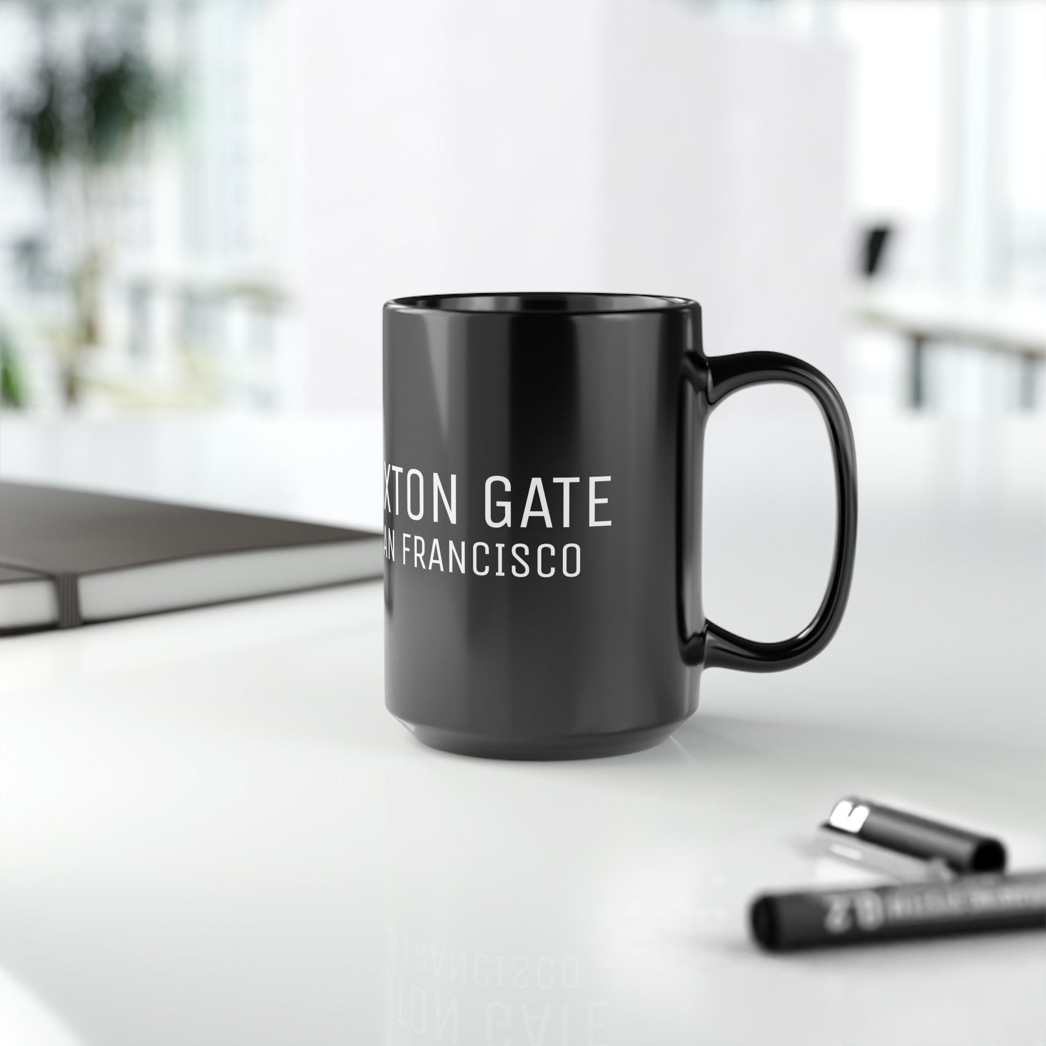 Black Paxton Gate Moth Mug - Unique Ceramic Coffee Cup with Moth Design - Perfect for Tea, Coffee, or Hot Chocolate at Home or Office