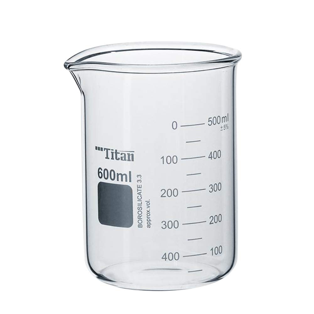 Premium 600ml Borosilicate Glass Beaker Mug - Durable Lab-Grade Beaker for Coffee, Beer & Science Experiments (12-Pack) - Perfect for Home, Office & Laboratory Use