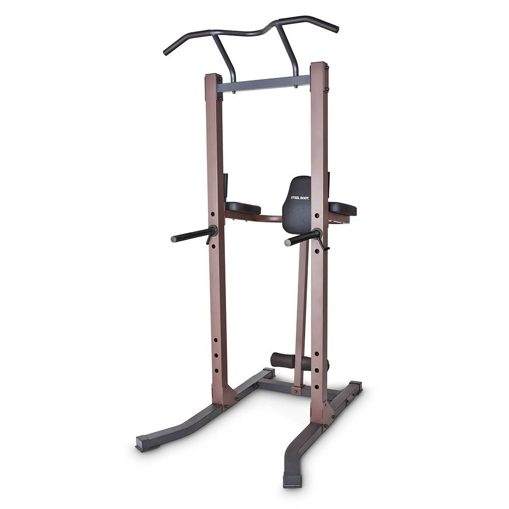 SteelBody STB 98501 Power Tower - Heavy Duty Pull Up & Dip Station for Home Gym - Perfect for Strength Training, Calisthenics & Full Body Workouts