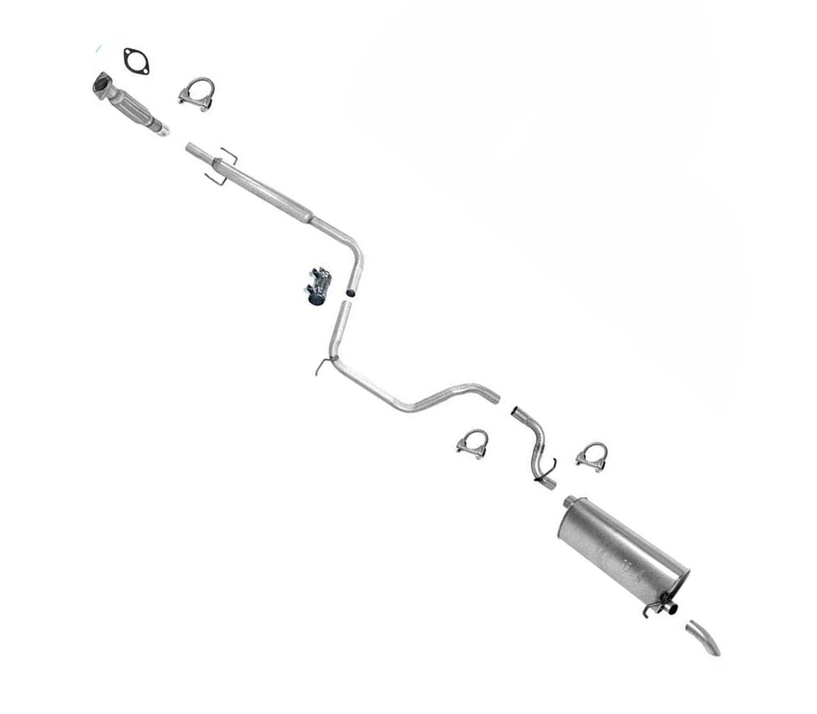 Mac Auto Parts 10481 High-Performance Muffler Pipe Exhaust System for Ford Taurus & Mercury Sable Wagon SOHC - Perfect for Enhanced Engine Sound & Performance Upgrades