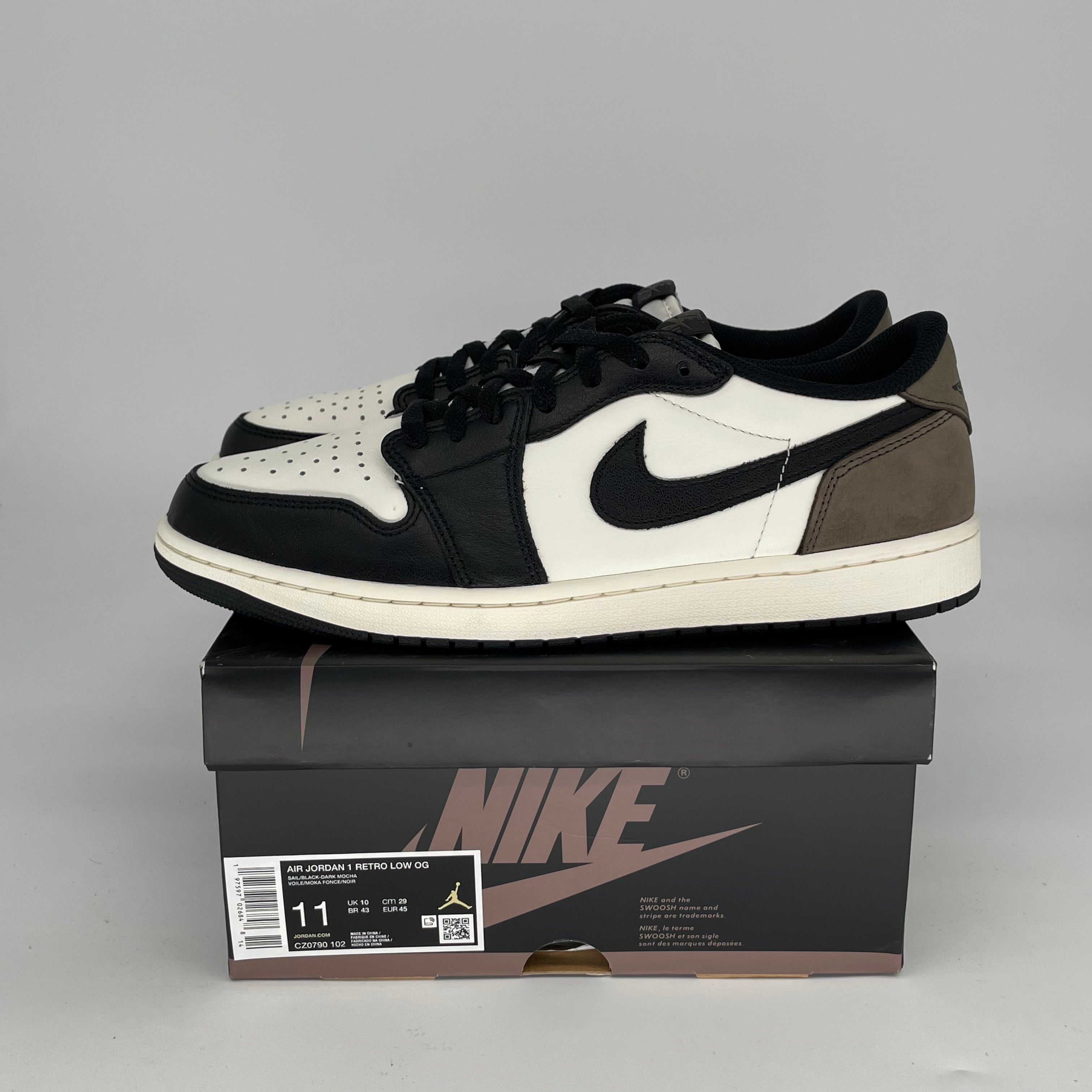 **AIR JORDAN 1 LOW MOCHA - Men's/Women's Size 11 & 12.5W - Style CZ0790-102 - Perfect for Casual Wear, Sneaker Collecting & Street Fashion**