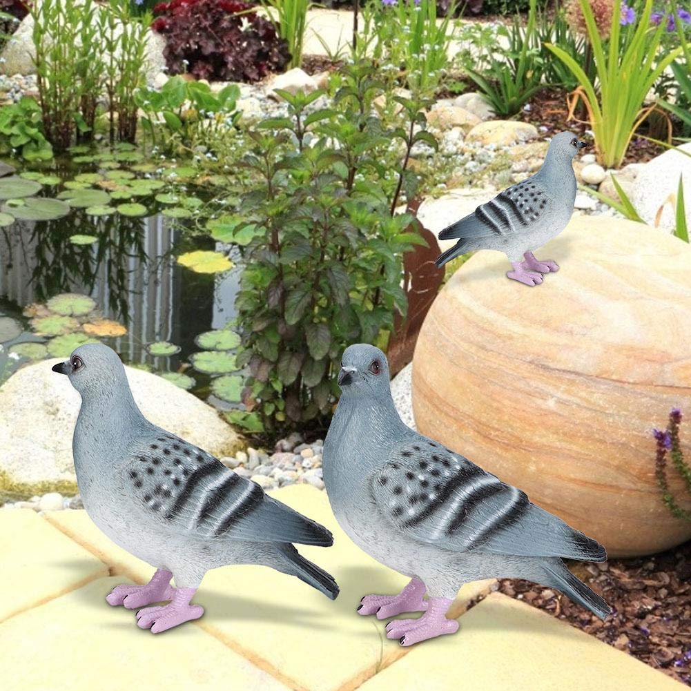 Peace Pigeons Figurine - Handcrafted Simulation Pigeon Statue for Garden, Lawn & Patio Decor | Realistic Bird Ornament for Outdoor & Home Decoration | Perfect for Yard, Wedding, and Farmhouse Decor