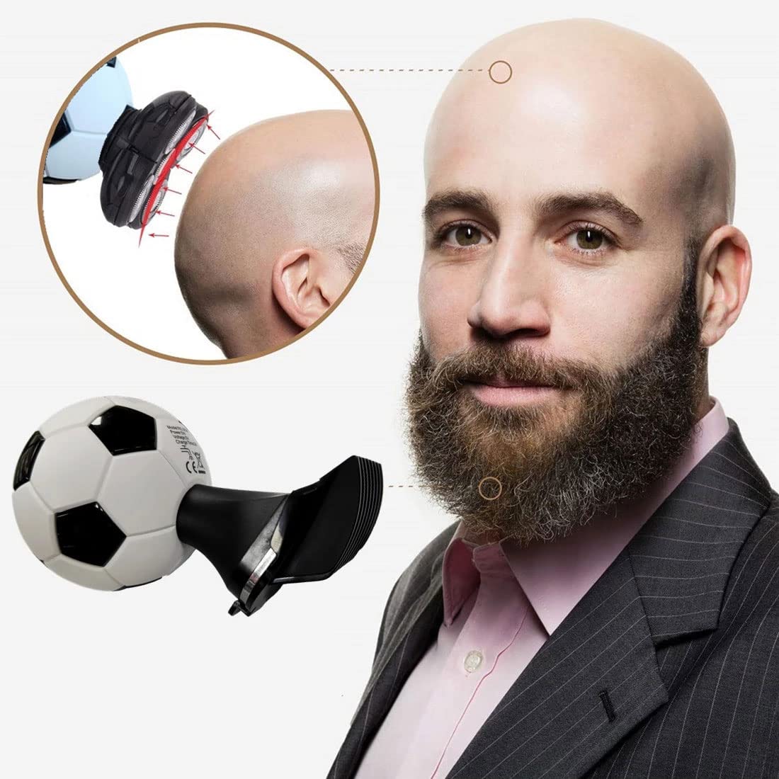 5-in-1 Electric Head Shaver for Bald Men - Cordless Rotary Shaver & Hair Clipper Kit for Smooth Head Shaving | Perfect for Travel, Gym & Daily Grooming