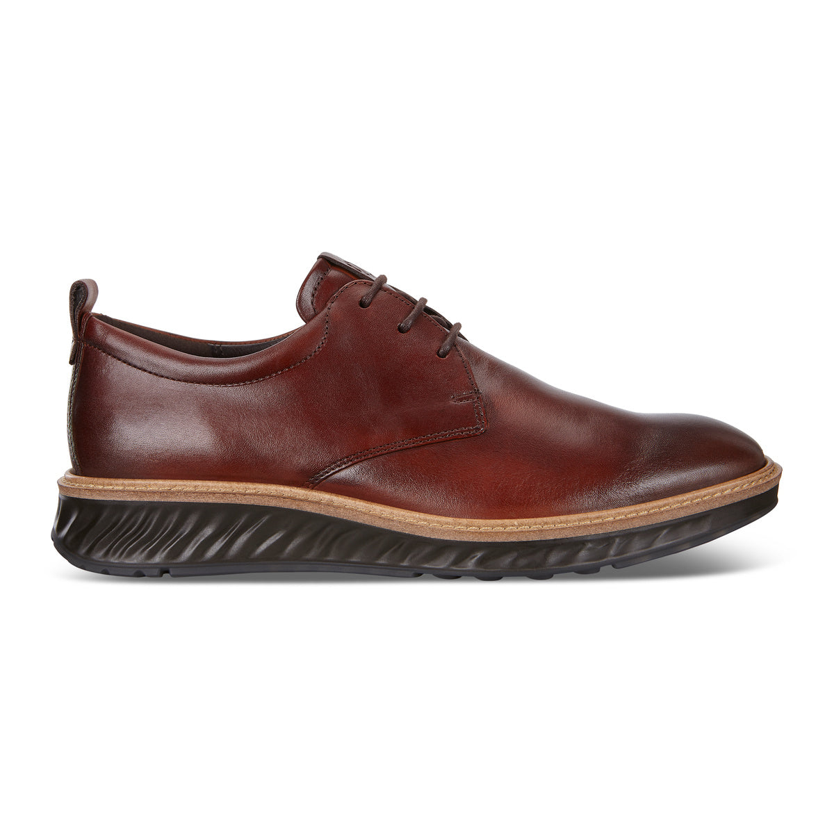 Ecco Men's ST.1 Hybrid Casual Sneakers in Cognac Leather - Comfortable Walking Shoes for Work, Travel & Everyday Wear