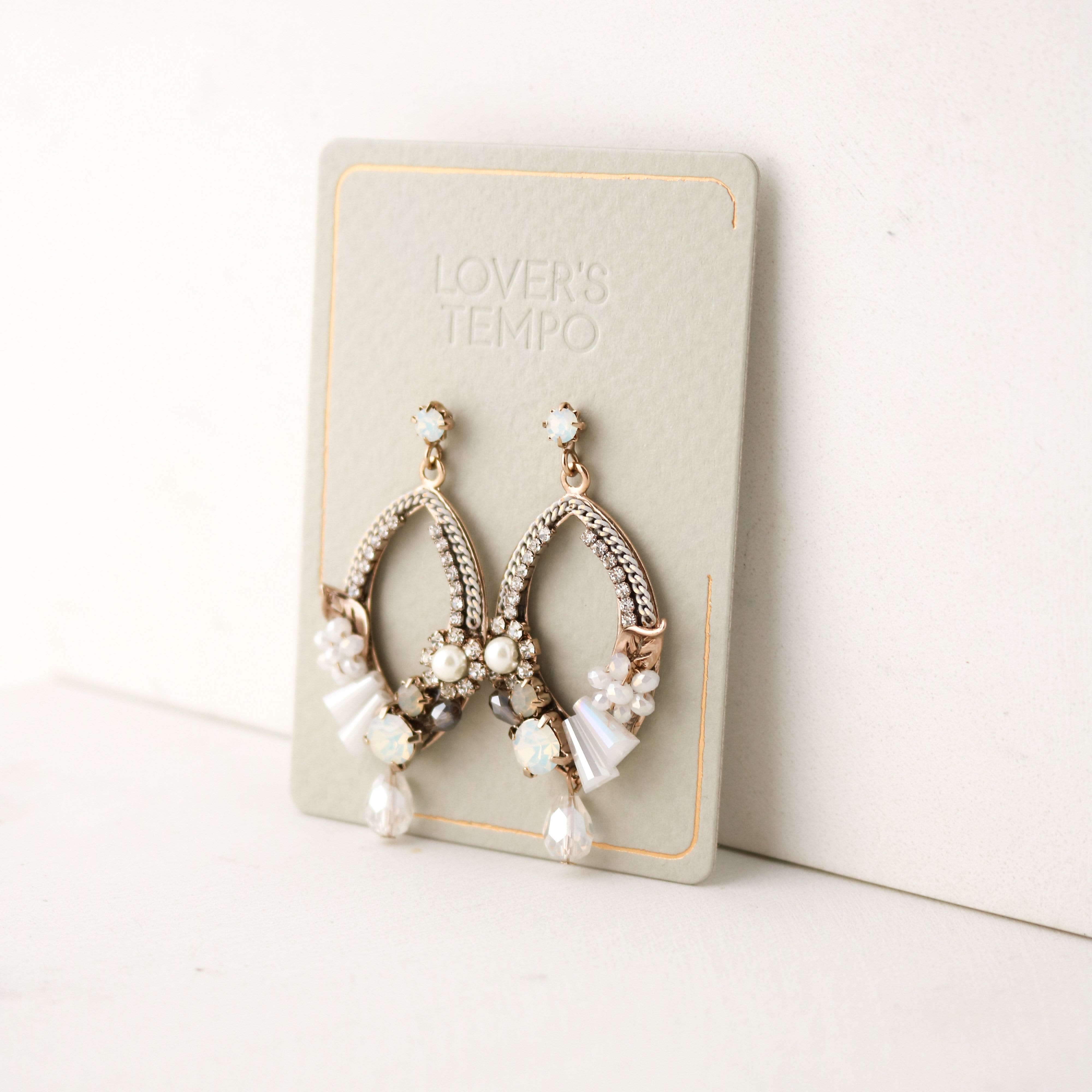 Flora Deco Drop Earrings - Elegant Floral Dangle Earrings for Women | Perfect for Weddings, Parties & Special Occasions