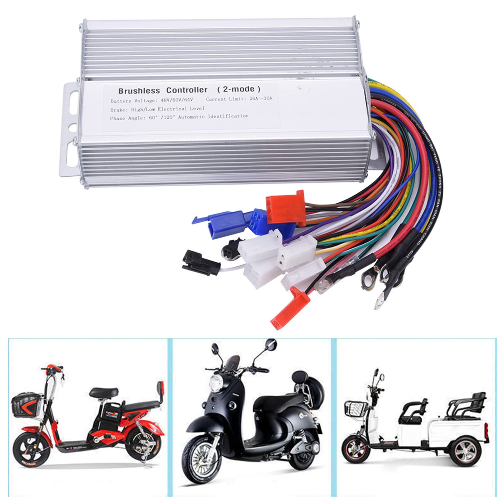 48V-64V 1000W-1500W Brushless Motor Speed Controller for Electric Bikes & Scooters - High Performance Aluminum Alloy E-Bike Controller - Perfect for Commuting, Off-Road & Urban Riding