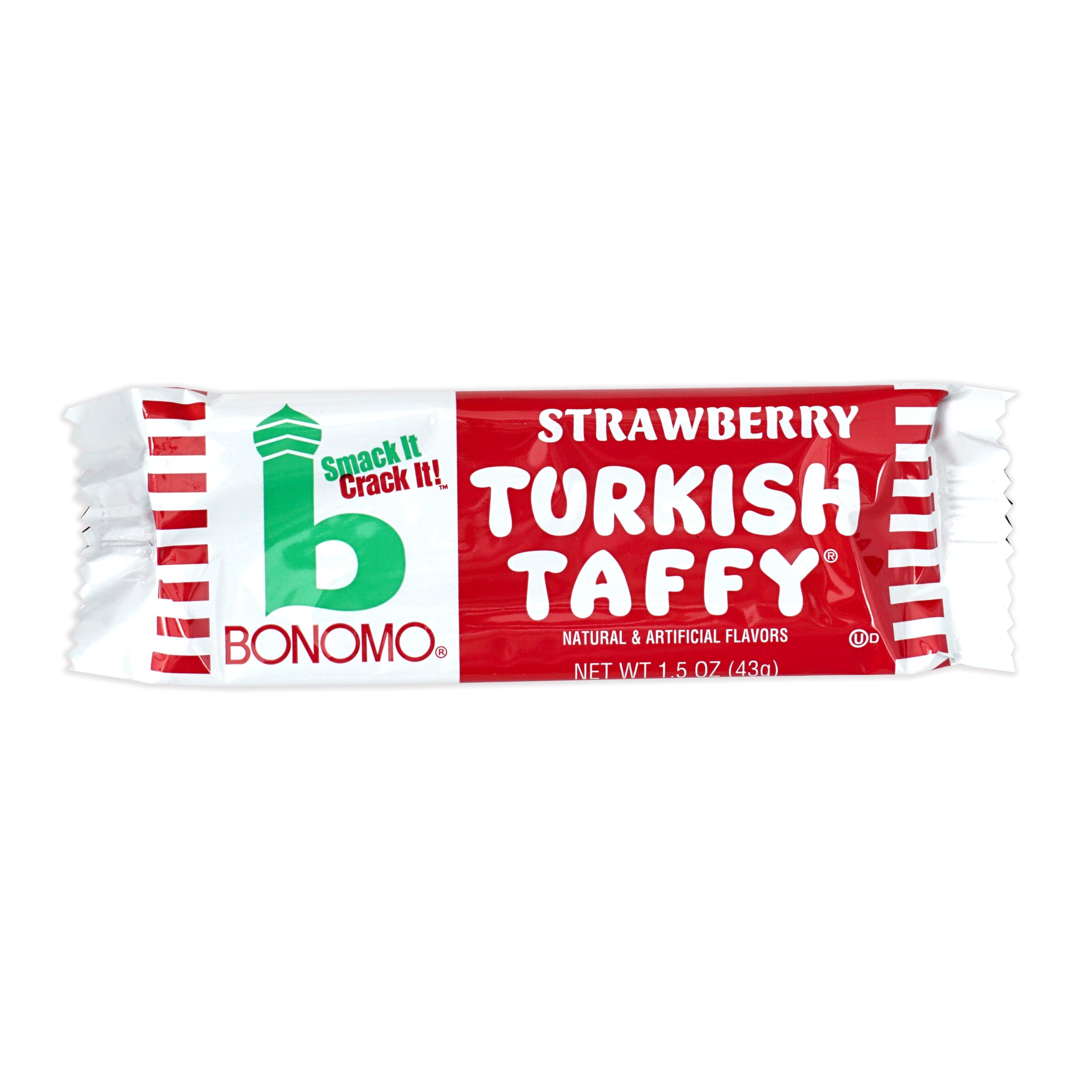 Bonomo Turkish Taffy Variety Pack - 12 Individually Wrapped Chewy Candies (Strawberry, Vanilla, Chocolate, Banana) by The Hampton Candy Company | Perfect for Parties, Halloween Treats & Office Snacks