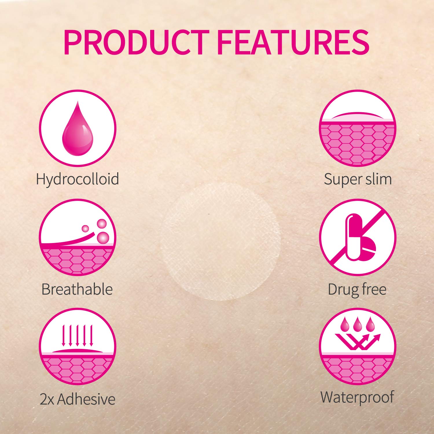 Acne Pimple Hydrocolloid Patches (12mm, 48 Count) - Invisible Zit Stickers for Blemish Spot Treatment & Skin Care | Perfect for Overnight Use & Daily Acne Cover