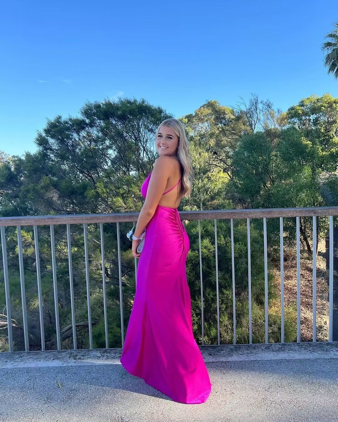 Elegant Hot Pink V-Neck Mermaid Long Prom Dress J2912 - Perfect for Homecoming, Evening Gala & Formal Events