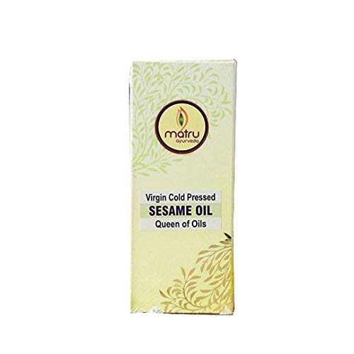 Pure Organic Virgin Cold Pressed Sesame Oil for Hair & Skin Care - 200ml Twin Pack | Ayurvedic Massage Oil, Cooking Oil & Natural Moisturizer | Matru Ayurveda