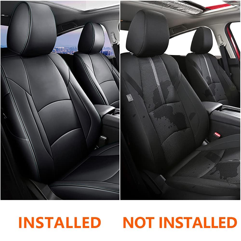 AOMSAZTO Custom Fit Car Seat Covers for Mazda 3 (2014-2018 Models) - Premium Black Full Set Protection - Perfect for Daily Commuting, Road Trips & Pet Protection