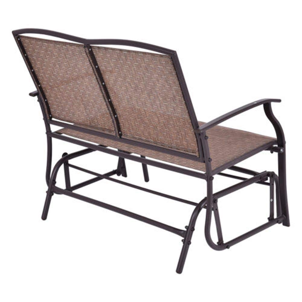 Caraya 2-Person Patio Glider Rocking Bench - Outdoor Loveseat with Armrests for Backyard, Garden & Porch Relaxation | Weather-Resistant Swing Chair for Couples