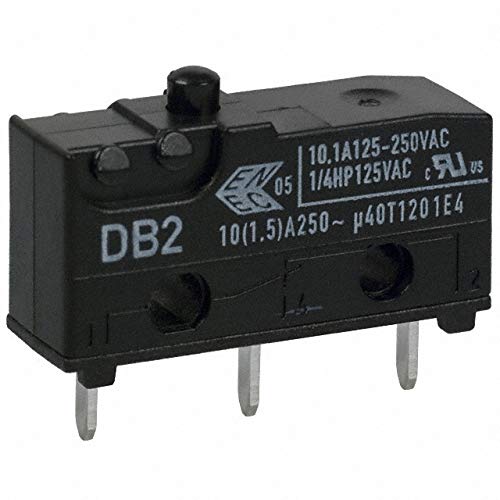 Zf Electronics Microswitch with Pin Plunger, SPDT, 10.1A - DB2CC1AA | High Precision Electrical Switch for Industrial Automation, Appliances & DIY Projects