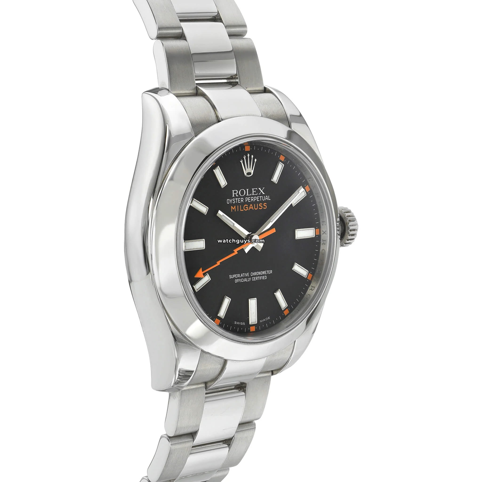 Original Rolex Milgauss 116400 Black Dial Stainless Steel Men's Watch - Luxury Timepiece for Business, Gifting & Special Occasions