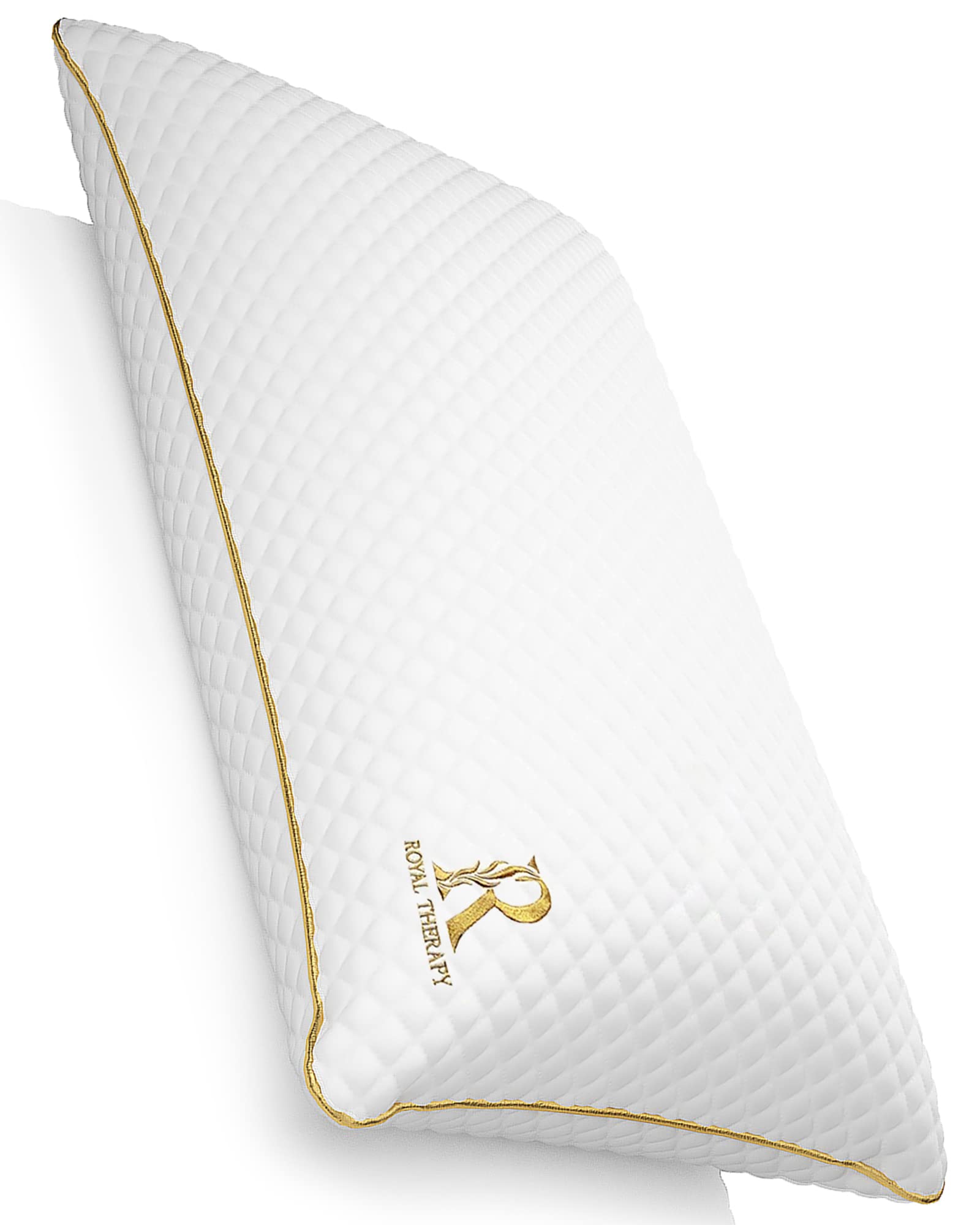 Royal Therapy King Size Memory Foam Pillow - Shredded Firm Support for Side & Stomach Sleepers - Orthopedic Bed Pillow for Neck Pain Relief - Perfect for Back, Side & Stomach Sleeping Positions