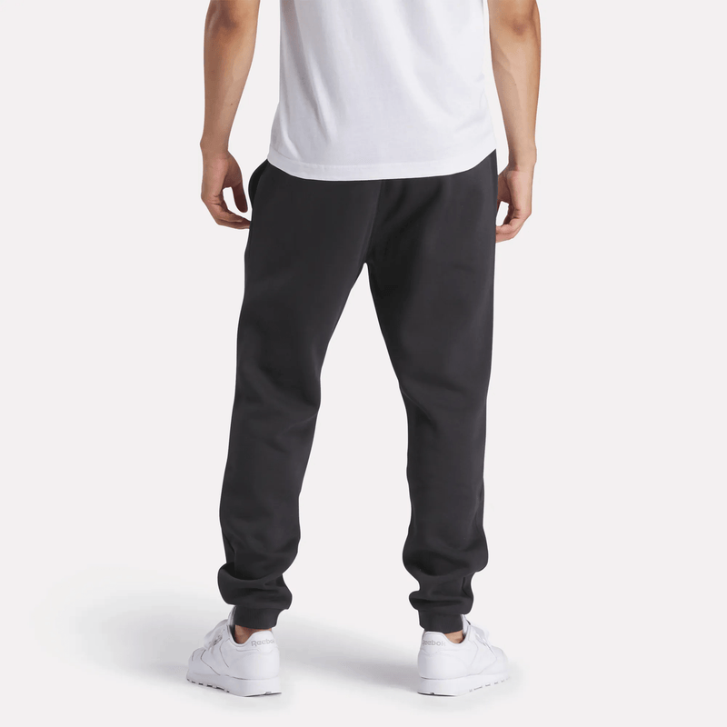 Reebok Men's Identity Small Logo Black Track Pants - Comfortable Athletic Joggers for Running, Gym & Casual Wear