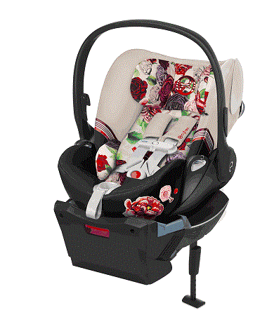 Cybex Cloud Q Sensorsafe 2.1 Infant Car Seat - Spring Blossom Pattern | Rear-Facing Safety Car Seat with SensorSafe Technology | Perfect for Newborns & Travel