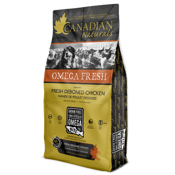 Canadian Naturals Omega Fresh Deboned Chicken Recipe Dry Dog Food - 24lb Bag | High Protein Grain-Free Kibble for Adult Dogs | Perfect for Active Pets & Daily Nutrition