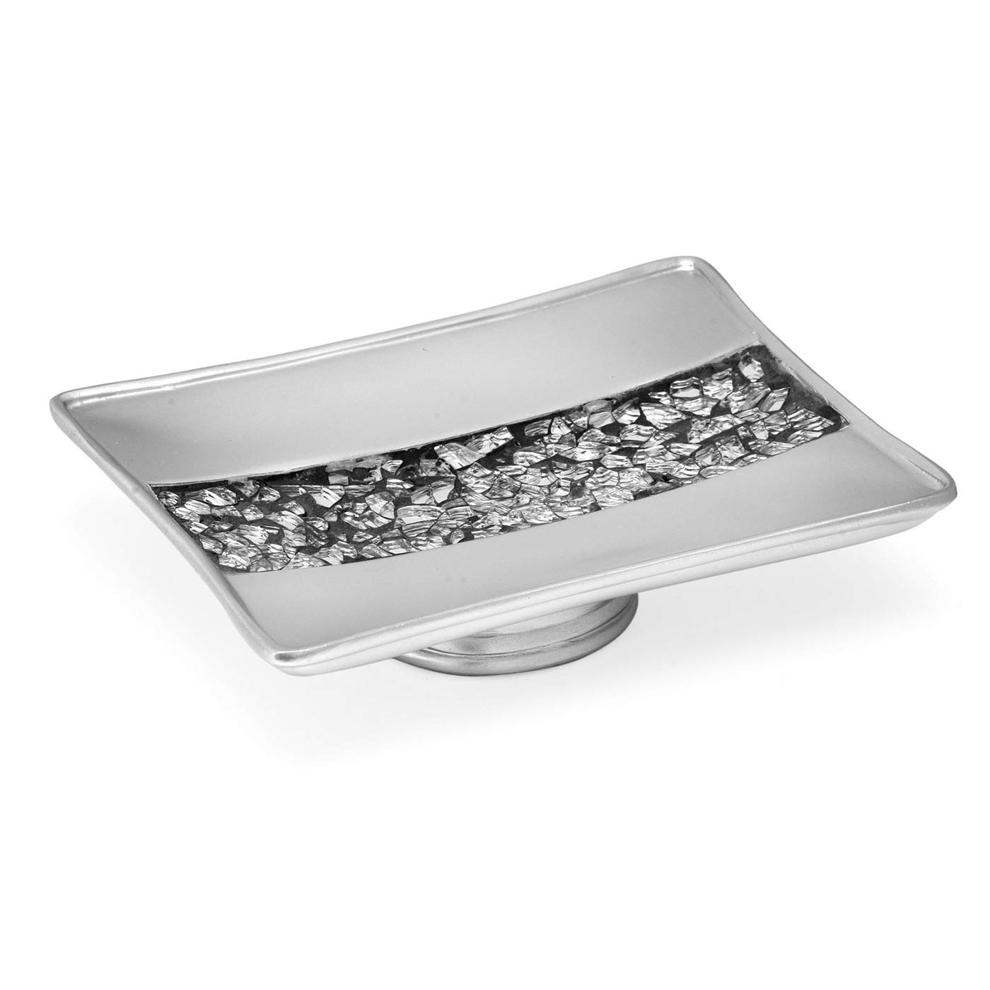 Luxury 13-Piece Full Bath Accessories Set - Includes Shower Curtain, Bath Towels, Bath Mat in Silver | Modern Bathroom Decor for Home & Hotel Use