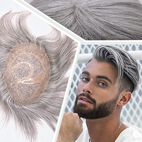 1B Mixed 80% Grey White Hair