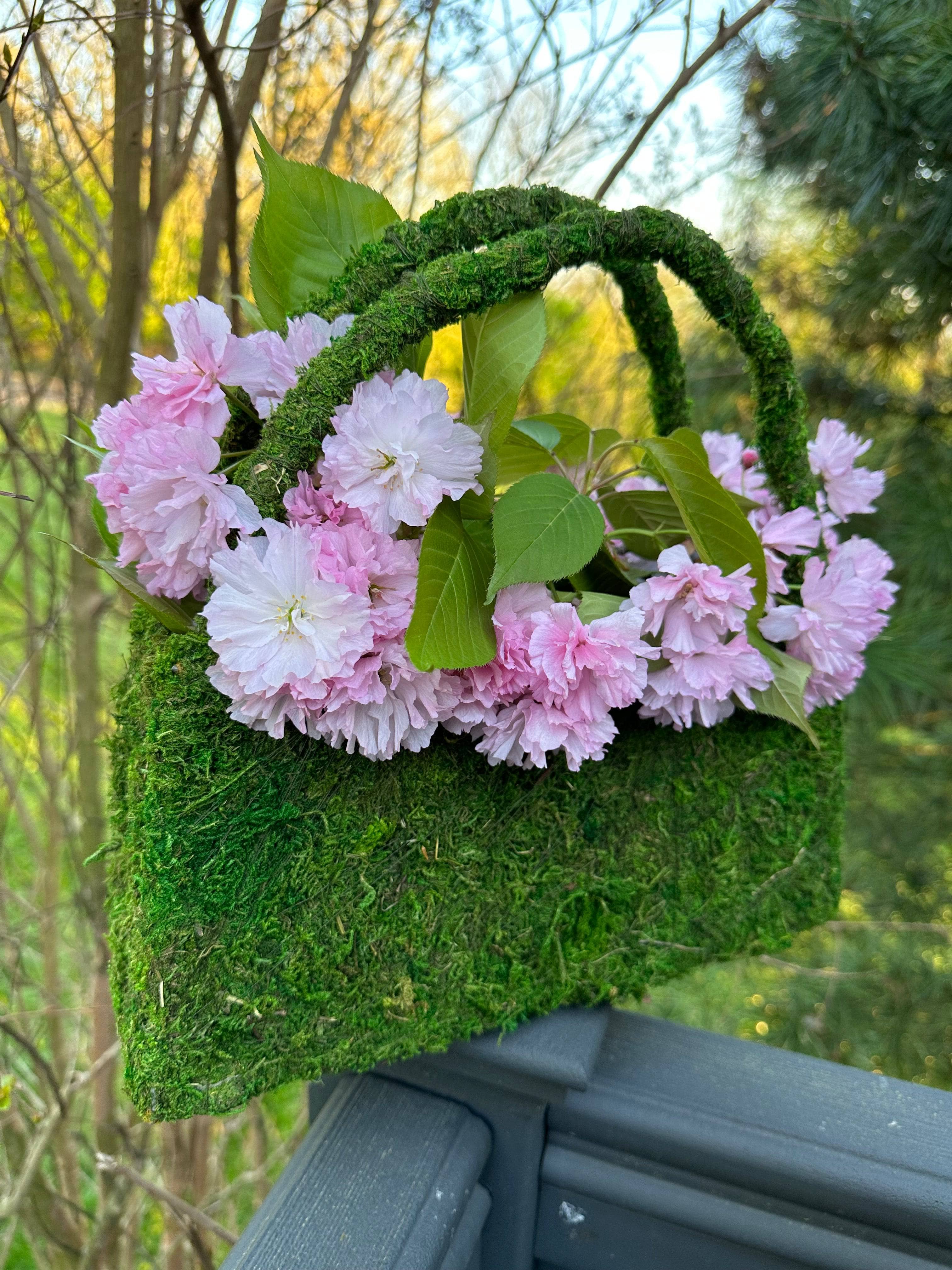 Beaumont Moss Planter Purse - Unique Hanging Planter for Succulents & Air Plants - Perfect for Home Decor, Office, and Garden Use