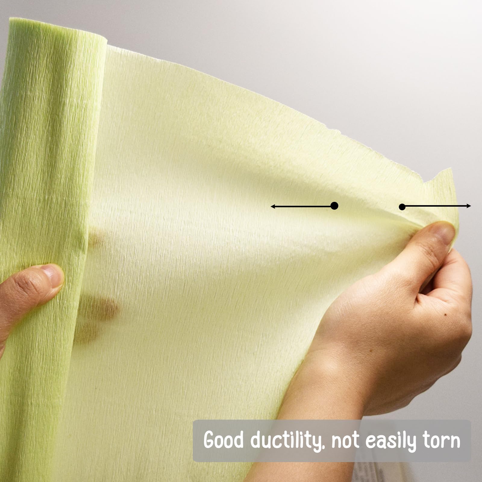 Chaekoy Green Crepe Paper - 6 Rolls 10 Inch Wide Streamers for DIY Flower Making, Wedding & Party Decorations | Includes Floral Tape & Stem Wire for Festive Crafts, Backdrops, and Bouquet Arrangements
