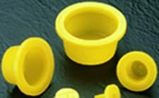 Caplugs WW-21 Plastic Tapered Cap & Plug with Wide Thick Flange - 200 Pack Yellow LD-PE, 1.857