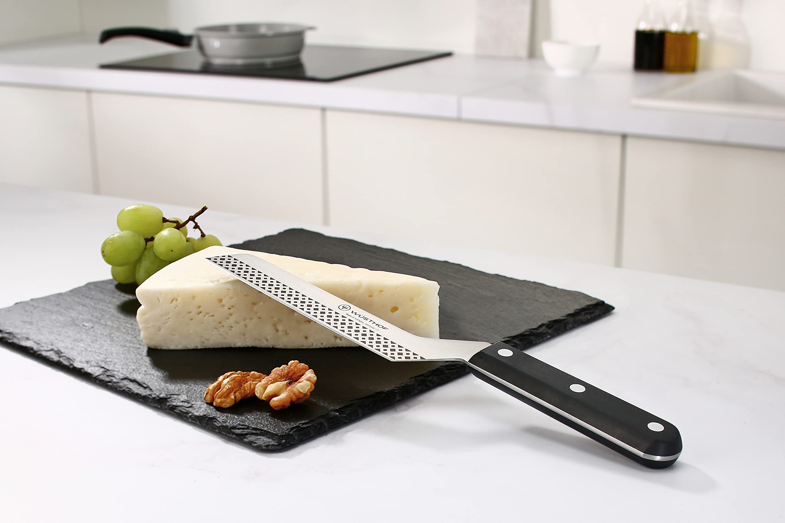 WÜSTHOF Gourmet 4.5 Inch Cheese Knife - High Carbon Stainless Steel Blade with Laser Etched Design for Precise Cutting - Perfect for Cheese Boards, Charcuterie Platters and Gourmet Entertaining