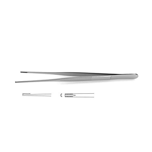 G1821-41 Brown Tissue Forceps with 8x8 Teeth - 12 Inch (30.5 cm) Surgical Instrument - Ideal for Medical Procedures, Veterinary Use & First Aid Kits
