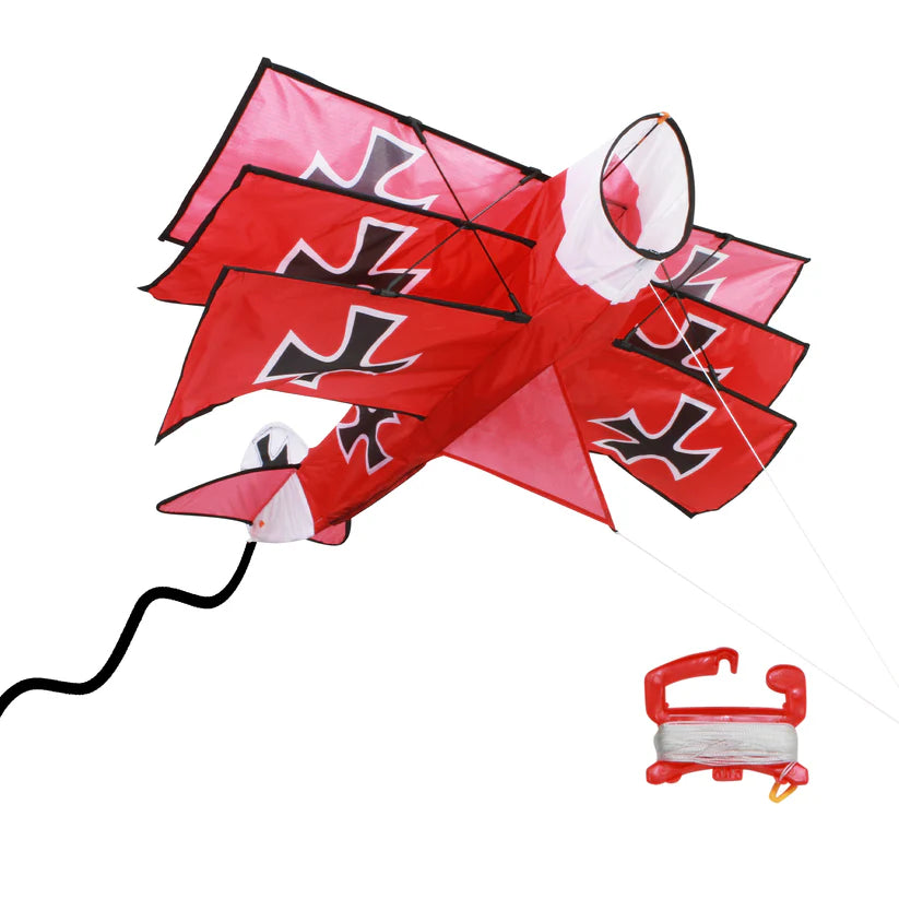 Red Baron SuperSize 3D Airplane Kite - Large Flying Toy for Kids & Adults - Perfect for Beach, Park & Outdoor Family Fun Activities