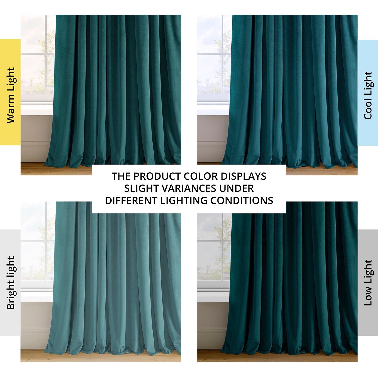 Everglade Teal Blackout Curtains for Bedroom - Thermal Insulated Velvet Drapes for Noise Reduction & Light Blocking - Perfect for Home Theater, Nursery, and Shift Workers