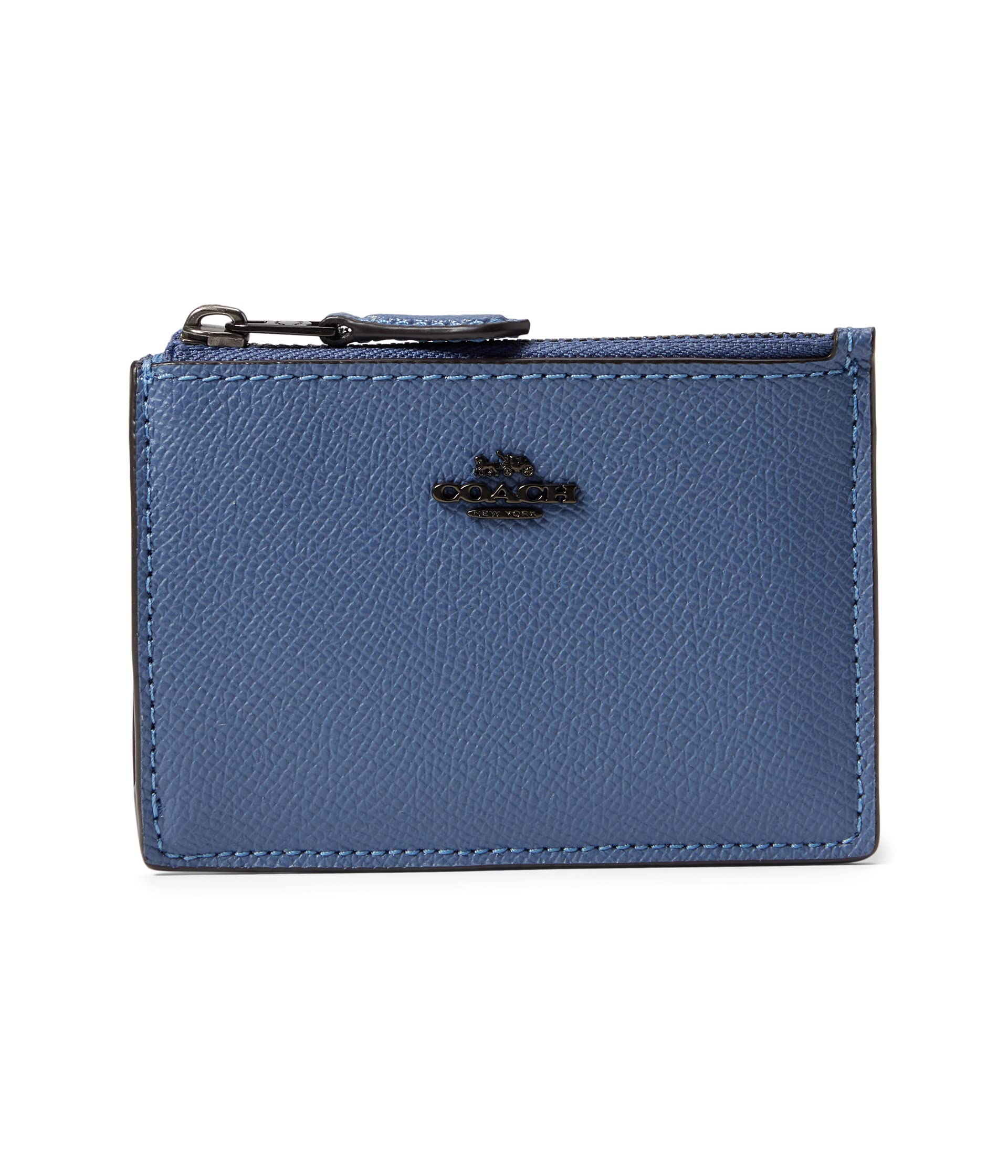 COACH Women's Crossgrain Leather Mini ID Skinny Wallet - Slim RFID Blocking Card Holder for Everyday Use, Travel & Gift Giving