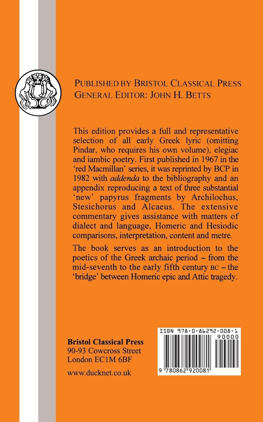 Greek Lyric Poetry - Ancient Greek Texts Collection for Classical Literature Studies & Academic Research | Perfect for Students, Scholars & History Enthusiasts