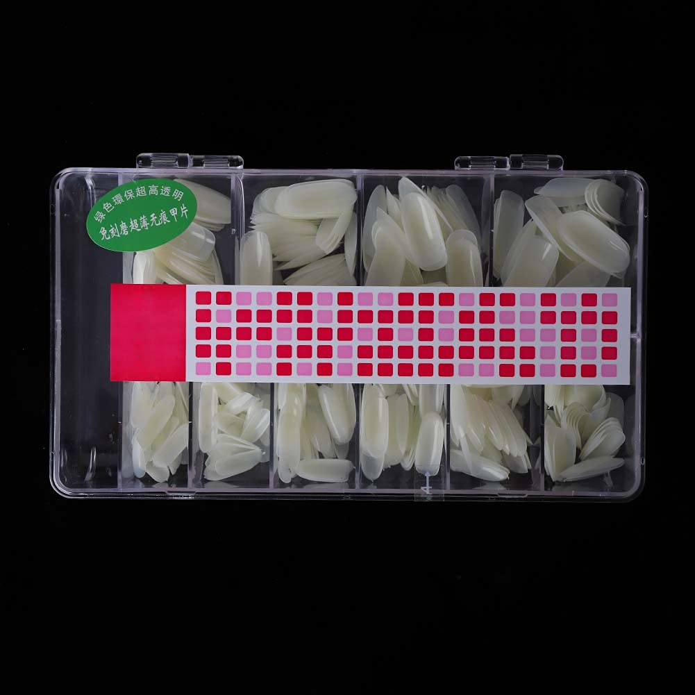 500pcs Natural Color Nail Art Tips - Professional Manicure Tools for DIY Nail Salon, Easy to Remove & Durable Artificial Nails for Manicurists & Nail Lovers | Perfect for Home Nail Care, Salon Services & Nail Art Designs