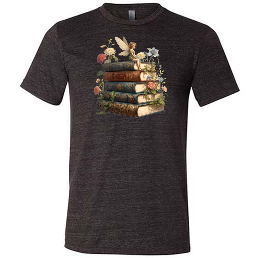 Fairy & Books Graphic T-Shirt for Men & Women - Perfect for Book Lovers, Fantasy Fans, and Casual Everyday Wear