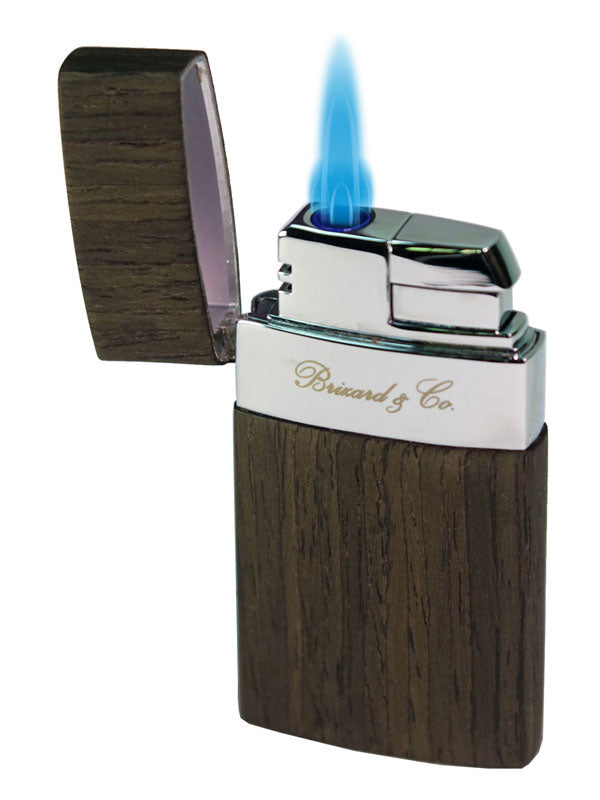 Premium Venezia Gunmetal Ebony Cigar Lighter - Windproof Butane Torch for Cigars, Cigarettes & Outdoor Use - Elegant Smoking Accessory for Men & Women