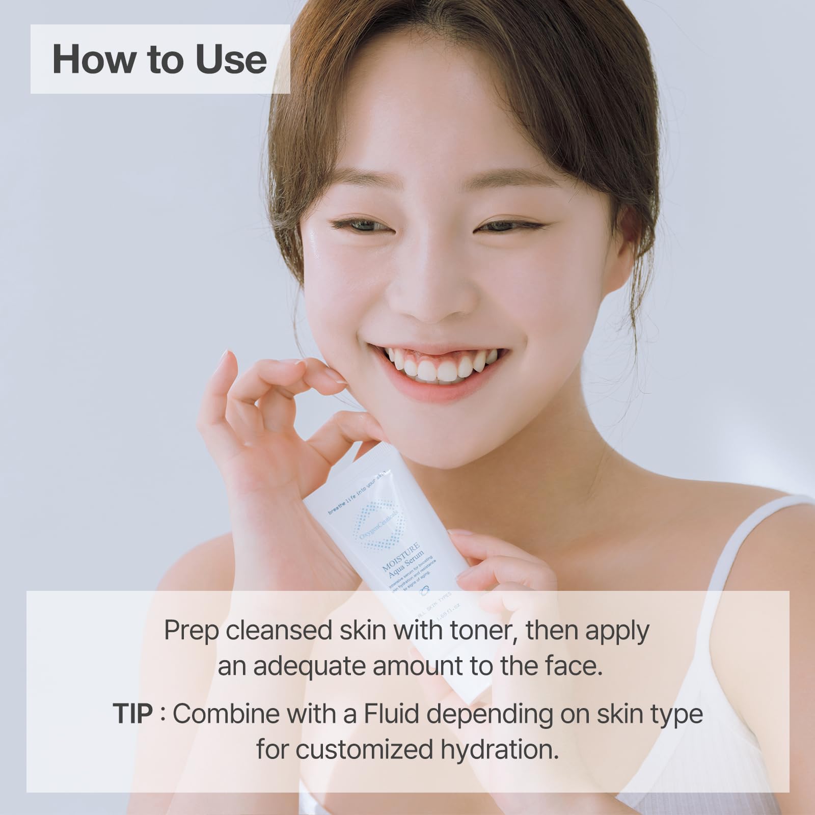 Hydrating Aqua Serum for Glowing Skin - Lightweight Moisturizer for Dry & Dehydrated Skin - Day & Night Use for Face & Neck