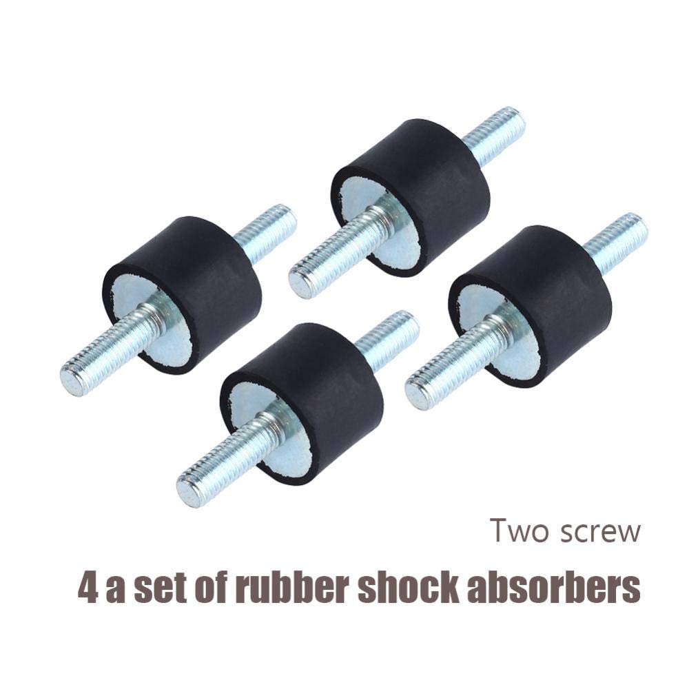 4 Pcs M6 Rubber Anti-Vibration Isolator Mounts for Air Compressor Pump - Shock Absorber with Screws (20x15mm) - Reduce Noise & Vibration in HVAC, Machinery & Industrial Equipment