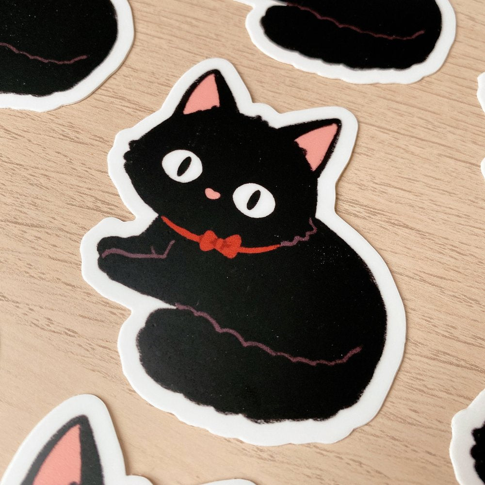 Black Cat Sticker - Adorable Vinyl Decal for Laptop, Phone, Notebook | Perfect for Halloween Decor, DIY Crafts & Gifts