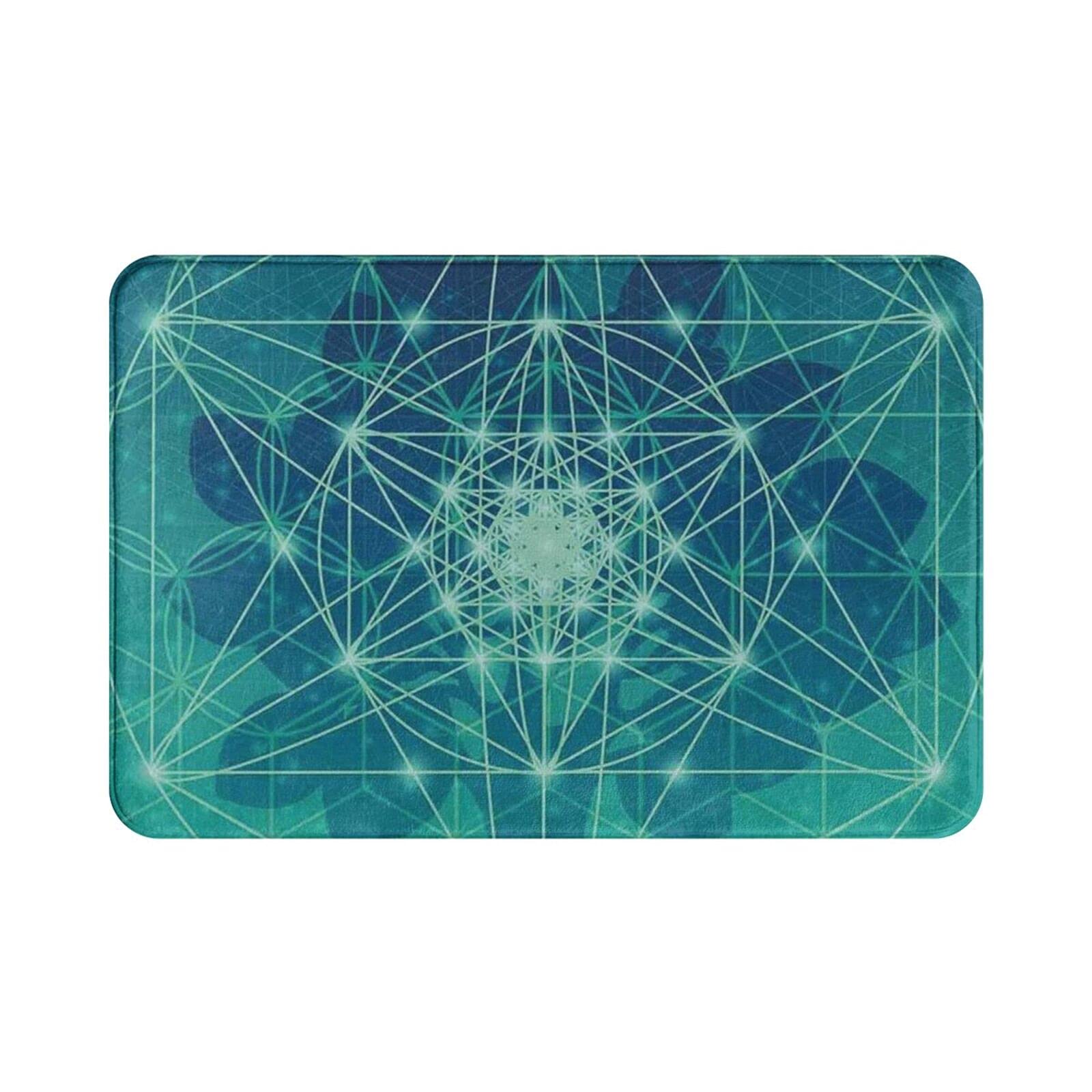 Tree of Life Space Icon Bath Mat - Non-Slip Polyester Bathroom Rug for Indoor/Outdoor Use - 15.7 x 23.5 Inch Door Mat for Bath, Kitchen & Entryway - Soft & Absorbent Floor Carpet for Home Decor