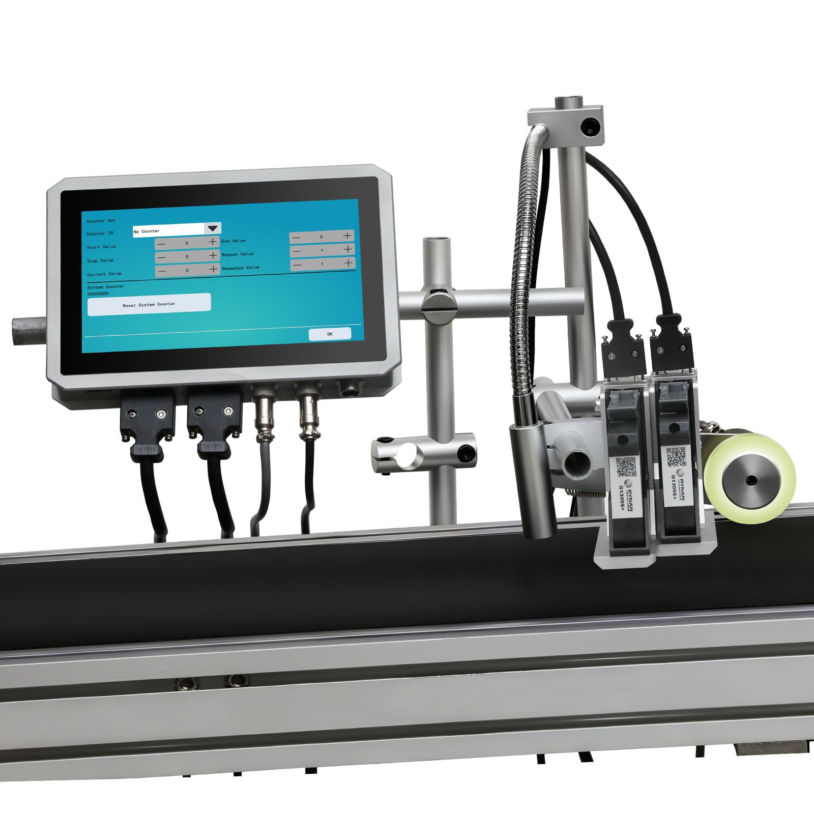 PEKOKO LBX2000 Plus Industrial Inkjet Printer - High-Speed Online Inkjet Coder for Batch Date & Number Coding on Carton Boxes, Plastic Bags, Tin Cans & PET Bottles - Ideal for Food Packaging, Pharmaceutical Labeling & Industrial Product Marking