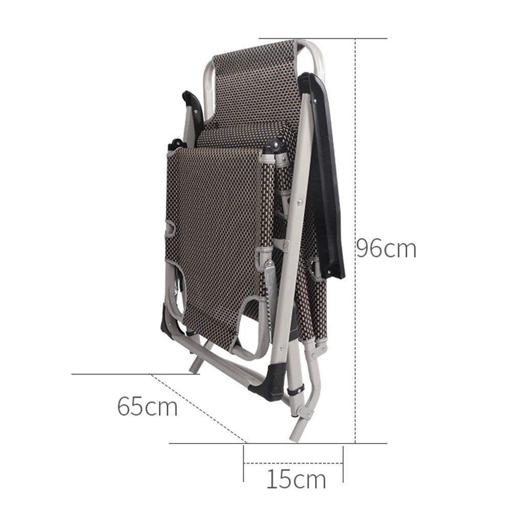 Adjustable Reclining Folding Chair - Ergonomic Office Nap Chair with 15-Position Lumbar Support, Multi-Functional Lazy Chair for Indoor/Outdoor Use - Perfect for Home Office, Balcony, Garden & Leisure Spaces