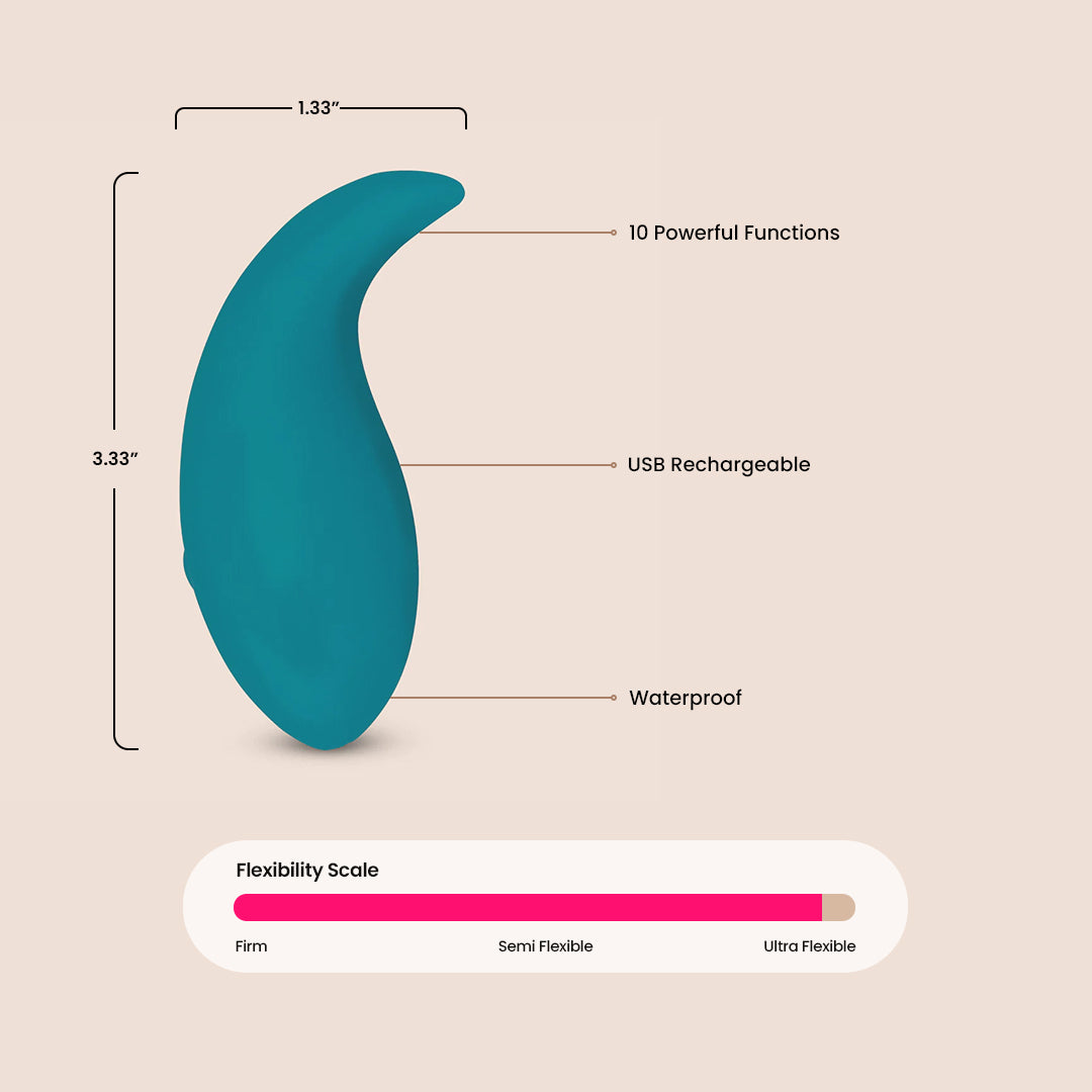 Viben Elated Pinpoint Vibrator - Waterproof & Rechargeable Personal Massager for Women | Perfect for Stress Relief & Sensual Pleasure at Home or Travel