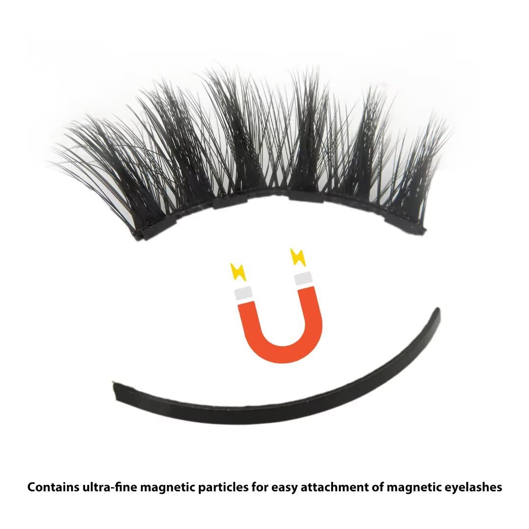 5 Pairs Magnetic Eyelashes with Eyeliner & Tweezer Set - Long Lasting Waterproof False Lashes for Natural Look - Perfect for Daily Wear, Parties & Special Occasions