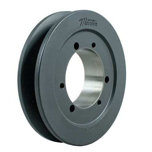 QD Bushing Bore V-Belt Pulley - 1 Groove Cast Iron Pulley for A/B Belt Section (3.75