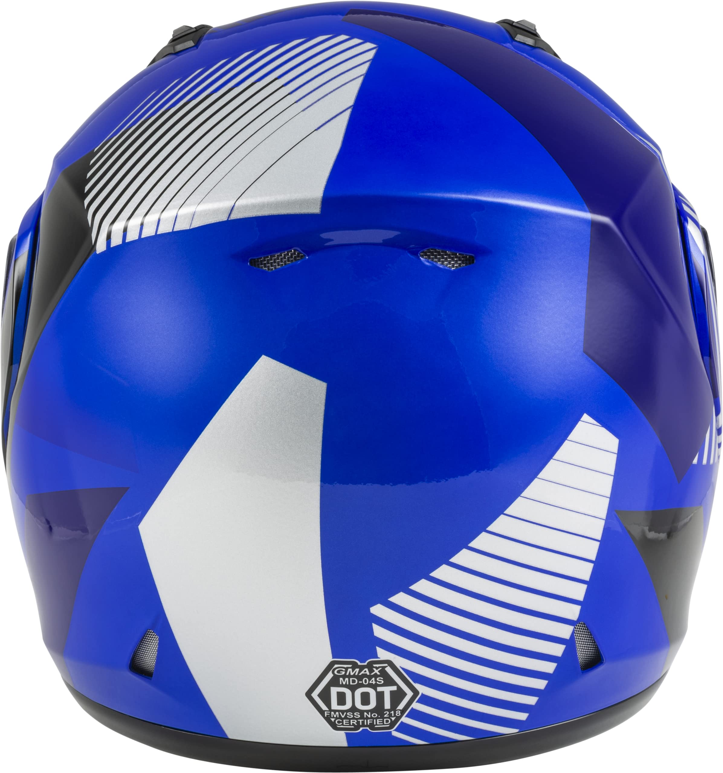 GMAX MD-04S Lightweight Modular Snowmobile & Motorcycle Helmet - DOT Certified Full Face Protection for Men & Women (Blue/Silver/Black) - Ideal for Snow Sports, ATV Riding & Street Biking