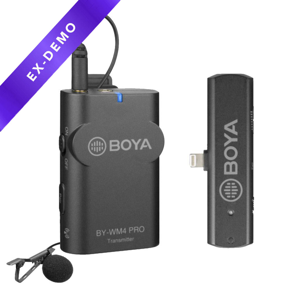 Boya BY WM4 Pro K3 Wireless Lavalier Microphone System for iPhone iPad - Compact Noise-Canceling Mic for Vlogging, Live Streaming & Interviews (iOS Compatible)